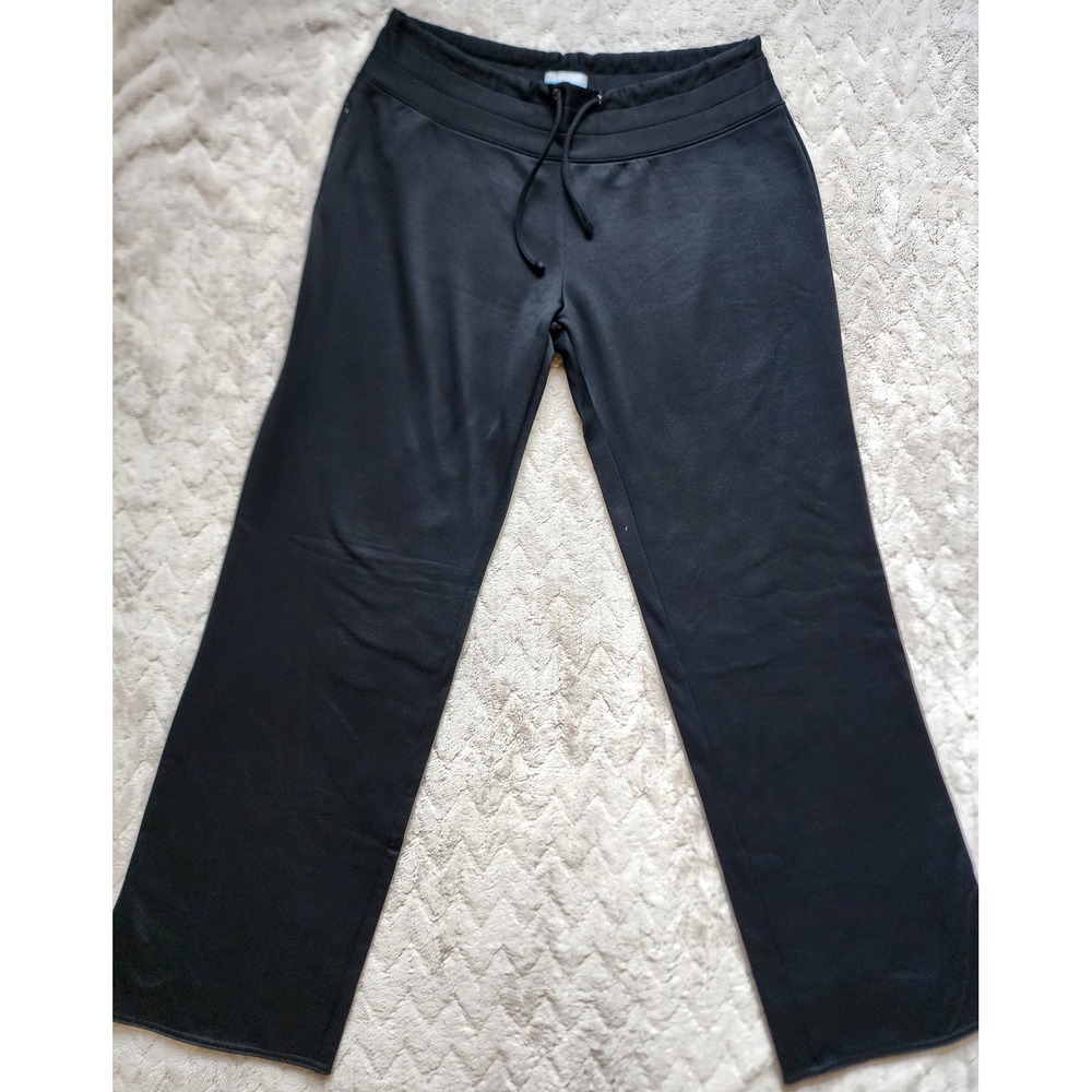Columbia Titanium Womens XL Black Fleece Lined Wide Leg Performance Pants